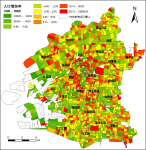 大阪市町丁目別人口増加率（1995～2000年）