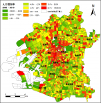 大阪市町丁目別人口増加率（2005～2010年）